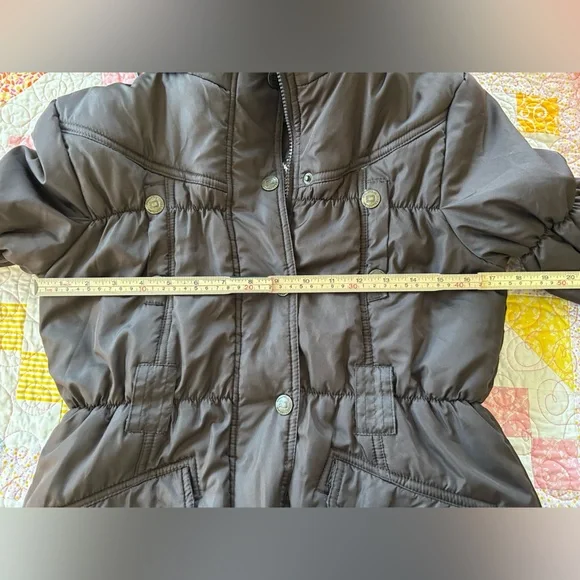 Dollhouse Chocolate Puffer Coat with Faux Fur Hood - Picture 5 of 6